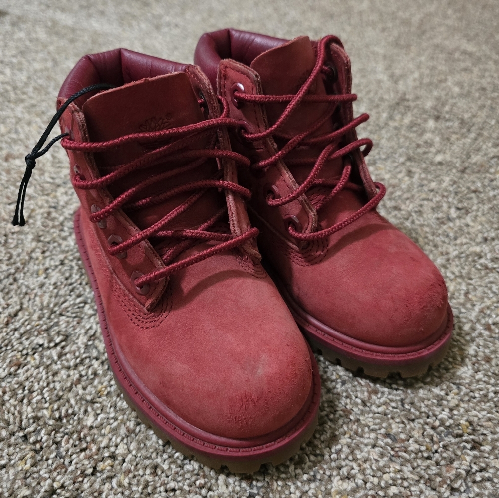 Toddler Red Timberland Boots – Size 7